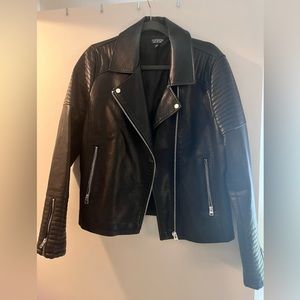 Topshop Black Leather Jacket